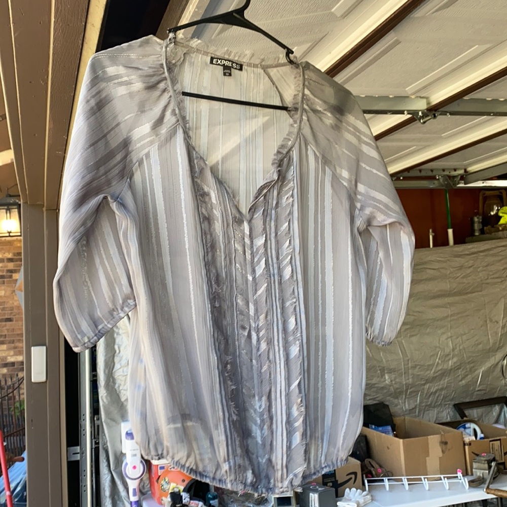 Express Gray blouse